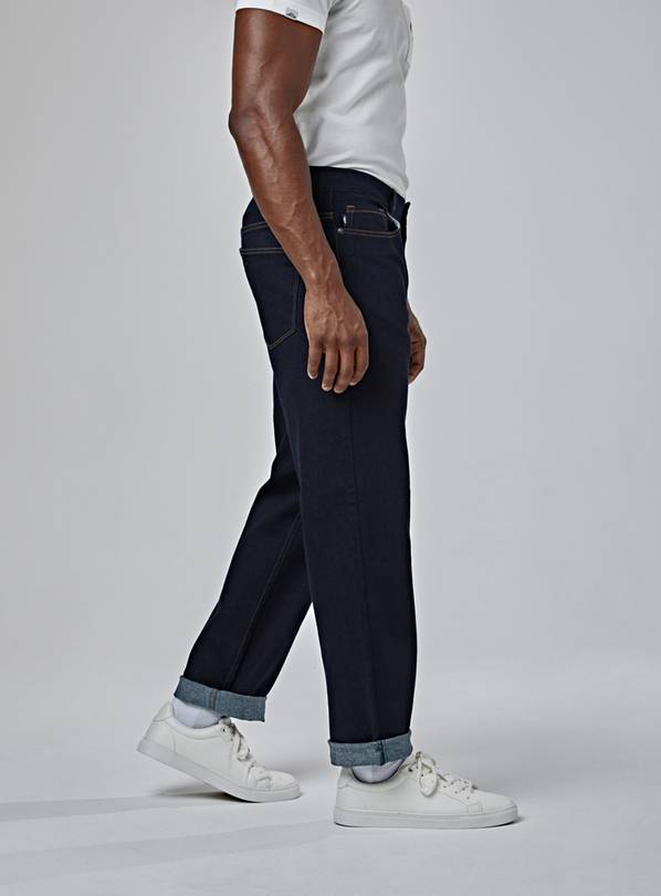 UNION WORKS Dark Denim Straight Leg Jeans - 34L